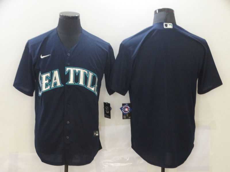 Men Seattle Mariners Blank Blue Game Nike MLB Jerseys